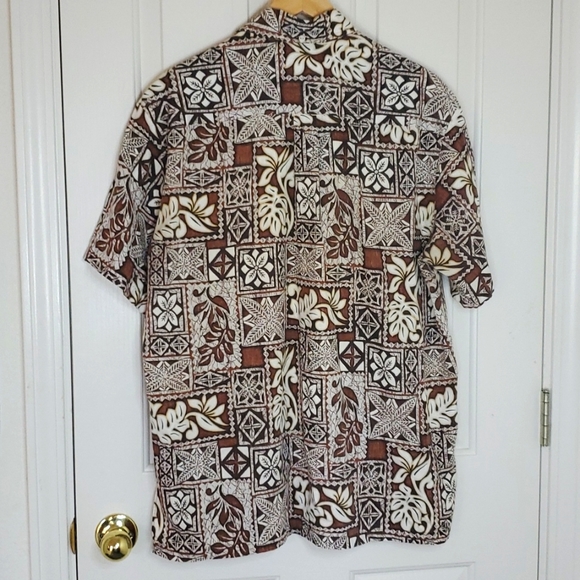 🐞Makapuu Hawiian Shirt Short Sleeve Pullover w Buttons Size L - Picture 7 of 7